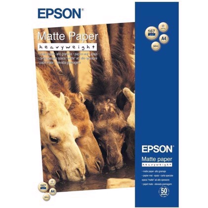 Epson Matte Paper Heavy Weight 167 g, A4 - 50 ark | C13S041256