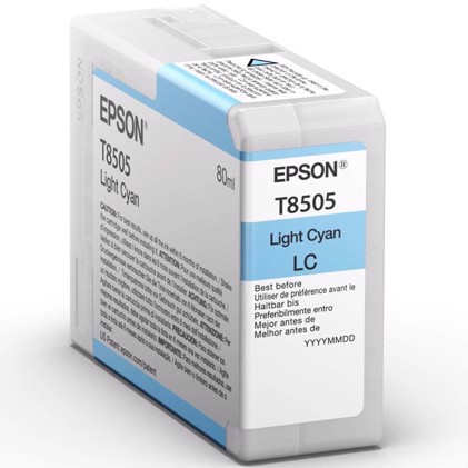 Epson Light Cyan 80 ml bläckpatron T8505 - Epson SureColor P800