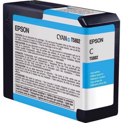 Epson Cyan 80 ml bläckpatron T5802 - Epson Pro 3800 och 3880