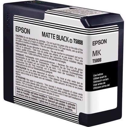 Epson Matte Black 80 ml bläckpatron T5808 - Epson Pro 3800 och 3880