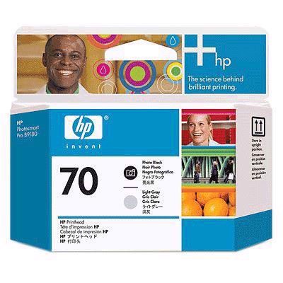 HP 70 - Fotosvarta och ljusgrå skrivhuvuden