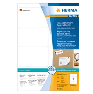HERMA -etikett avtagbar 99,1x67,7 (800)