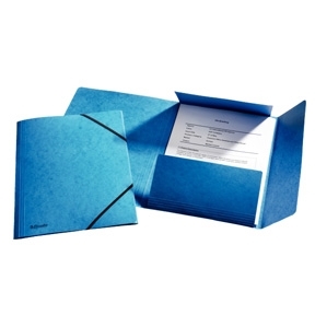 Esselte 3-faldig elastisk folder A4 blå