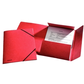 Esselte 3-faldig elastisk folder A4 röd