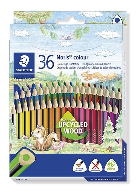 Staedtler Färgpenna Noris Upcycled Wood triangulär (36)