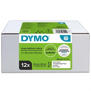 Dymo LabelWriter 36 mm x 89 mm std. adressetiketter (12-pack)