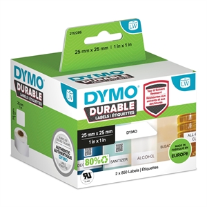 Dymo LabelWriter Slitstark fyrkantig mångsidig 25 mm x 25 mm