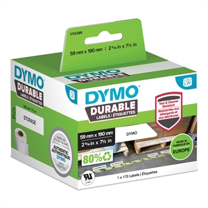 Dymo LabelWriter Slitstark stor hylletikett 59mmx190mm