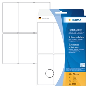 HERMA etikett manual 40x75 vit (192)