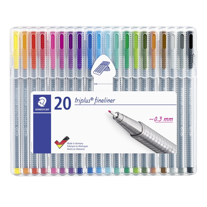 Staedtler Fineliner Triplus 0,3 mm ass (20)