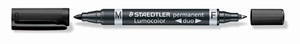 Staedtler Marker Lumocolor Duo Perm 0,6-1,5mm svart