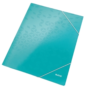 Leitz 3-faldig elastisk folder WOW A4 isblå