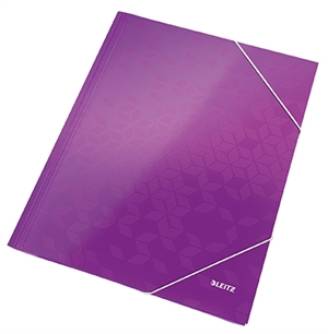 Leitz 3-faldig elastisk folder WOW A4 lila