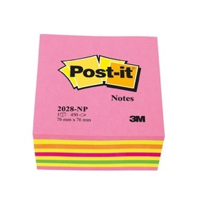 3M Post-it Notes 76x76 kubblock Lollipop rosa