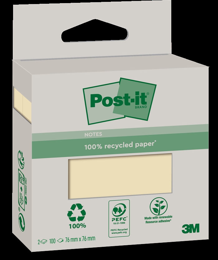 3M Post-it Canary Yellow 76x76 Recycle (2)