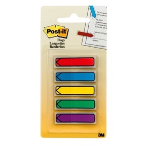 3M Post-it Index tabs 11,9x43,1 "pil" ass. färger (5)