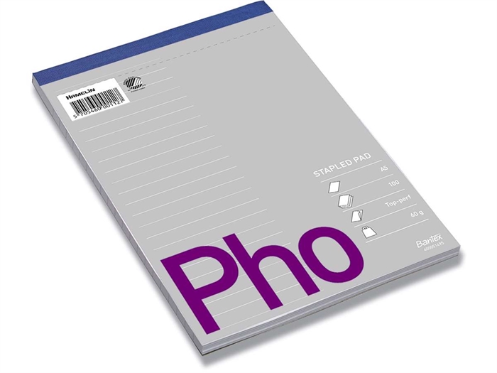 Bantex telefonplatta, A5, fodrad, operforerad