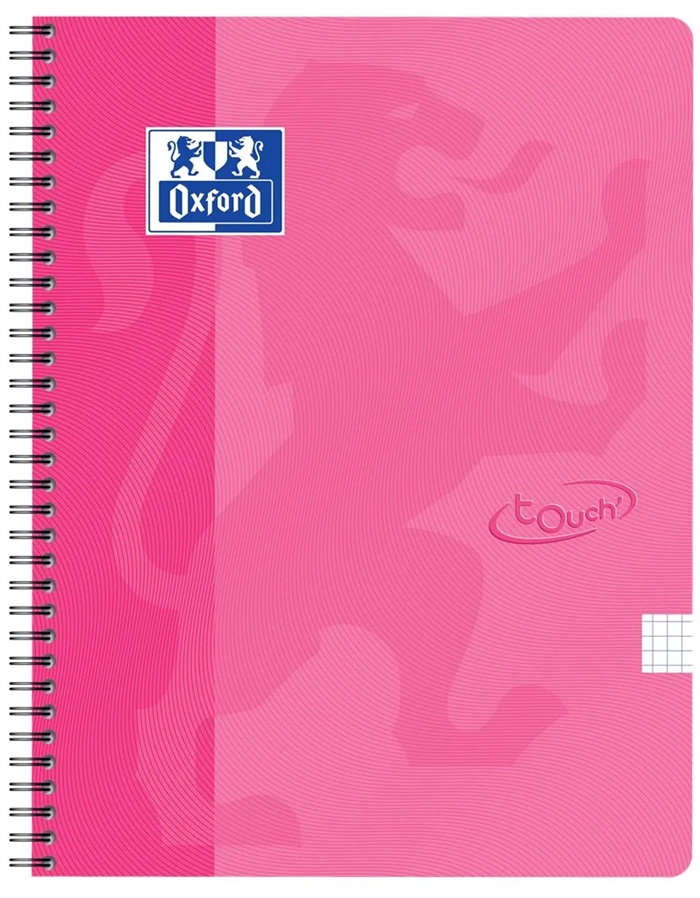 Oxford Touch anteckningsbok A5+ kvadratisk 5x5 70 ark 90g rosa