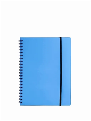 Büngers Notebook A5 plast med blå spiralrygg
