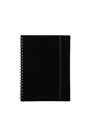 Büngers Notebook A5 plast med svart spiralrygg