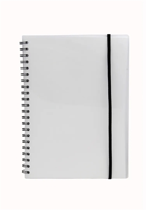Büngers Notebook A4 plast med genomskinlig spiralrygg