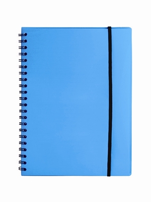 Büngers Notebook A4 plast med blå spiralrygg