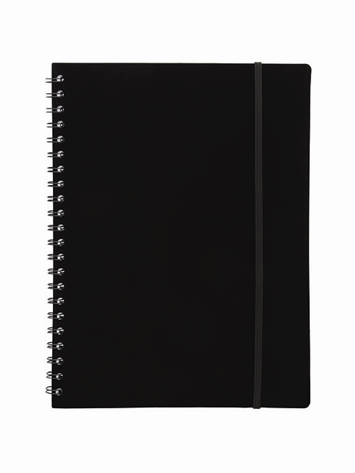 Büngers Notebook A4 plast med svart spiralrygg