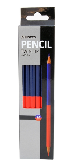 Büngers Pencil Duo röd/blå med 2 spetsar (12)