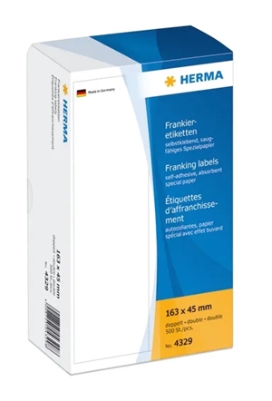 HERMA etikettfrankering dubbel 163x45 (500)