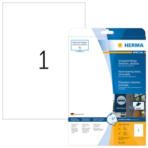 HERMA -etikett avtagbar vattenavvisande 210x297 (20)