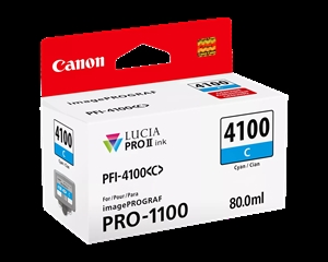Canon Cyan PFI-4100C - 80 ml bläckpatron
