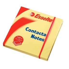 Esselte Contacta Notes 75x75 mm gul