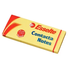 Esselte Contacta Notes 50x40 mm gul (3)
