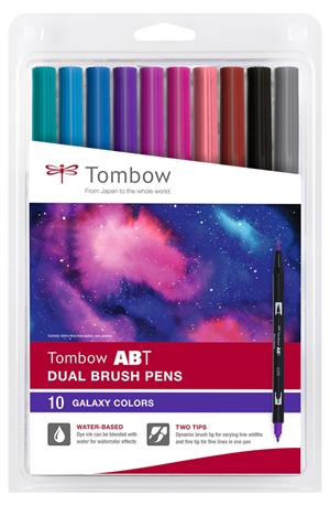 Tombow Marker ABT Dual Brush Galaxy Colors (10)