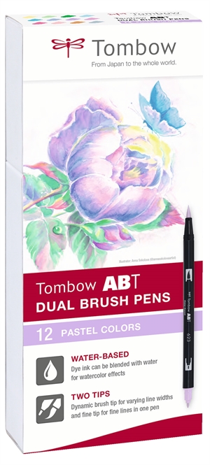 Tombow Marker ABT Dual Brush 12P-2 Pastell (12)