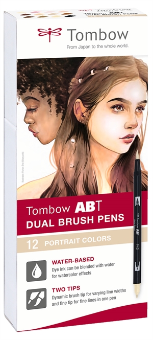 Tombow Marker ABT Dual Brush 12P-4 Porträttfärger (12)