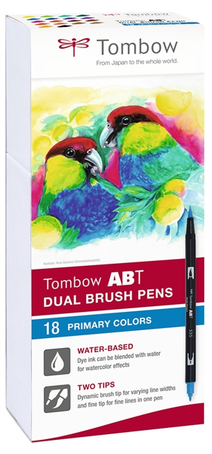 Tombow Marker ABT Dual Brush 18P-1 Basic 1 (18)