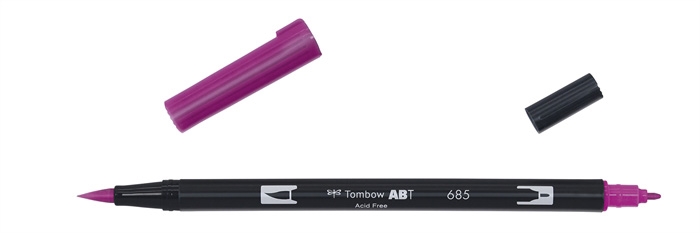 Tombow Marker ABT Dual Brush 685 djup magenta
