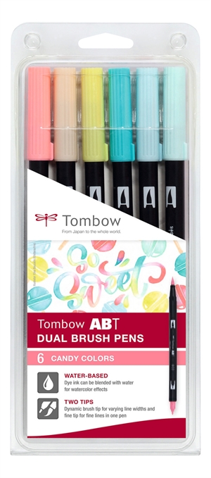 Tombow Marker ABT Dual Brush 6P-4 Candy (6)