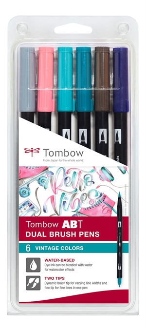 Tombow Marker ABT Dual Brush 6P-5 Vintage (6)
