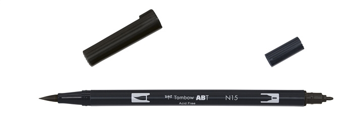 Tombow Marker ABT Dual Brush N15 black