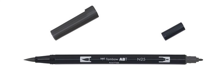 Tombow Marker ABT Dual Brush N25 lampa black