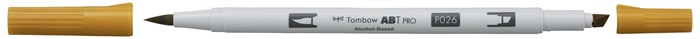 Tombow Marker alkohol ABT PRO Dual Brush 026 yellow guld