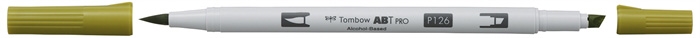 Tombow Marker alkohol ABT PRO Dual Brush 126 ljus oliv