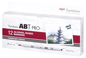 Tombow Marker alkohol ABT PRO Dual Brush 12P-4 Lndscape (12)