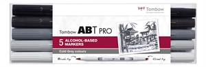 Tombow Marker alkohol ABT PRO Dual Brush 5P-4 grey (5)