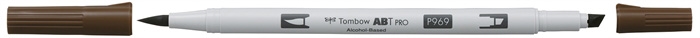 Tombow Marker alkohol ABT PRO Dual Brush 969 choklad