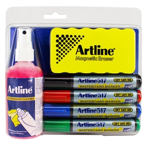 Artline Whiteboard rengörings-/skrivset