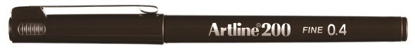 Artline Fineliner 200 Fine 0,4 mörkbrun