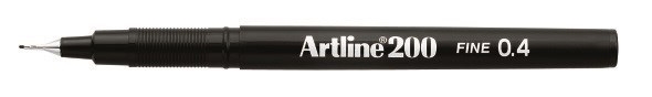 Artline Fineliner 200 Fine 0,4 svart